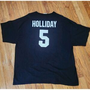MAJESTIC COLORADO ROCKIES TSHIRT MENS XXL 2XL MATT HOLLIDAY Y2K VINTAGE BLACK